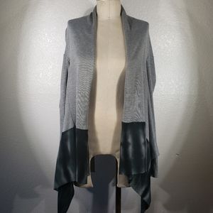 Viviana Uchitel Silk Trim Cardigan